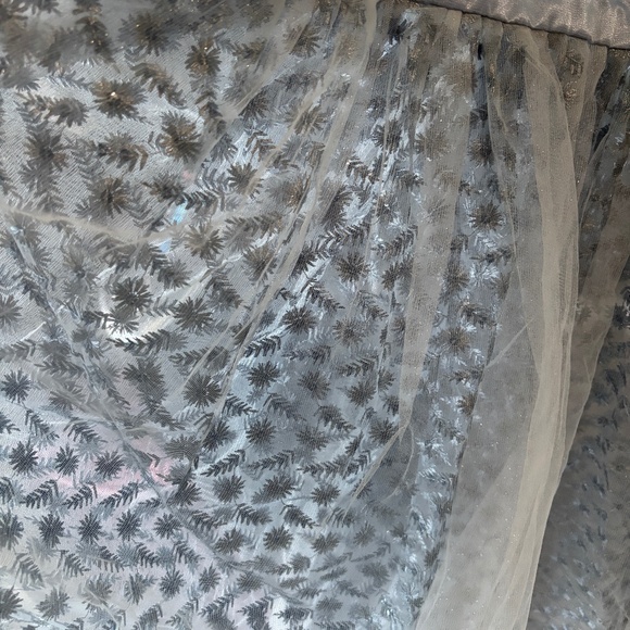 Corset Blue Lace Gown with Cloak (Custom-Made) - Picture 5 of 8